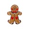 Gingerbread Man, Christmas Cookie, Embroidered, Iron on Patch
